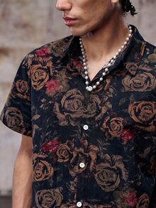 Skyrend Men Floral Print Button Up Shirtemo - Multicolor - View 7