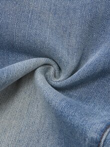 Momance Maternity Fashion Lace Elastic Denim Jeans - Light Wash - View 5