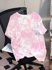 SHEIN X Care Bears 大尺碼卡通印花圓領短袖T恤 - 白色 - 查看 2