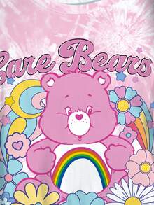 SHEIN X Care Bears 大尺碼卡通印花圓領短袖T恤 - 白色 - 查看 5