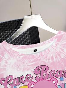 SHEIN X Care Bears 大尺碼卡通印花圓領短袖T恤 - 白色 - 查看 4