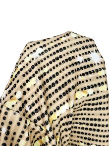 SHEIN Lady Women's Elegant Commute Solid Color Top & Sequin Print Dress 2 Pieces Set - Multicolor - View 8