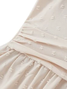 SHEIN فستان أمومة بلون المشمش بأكمام طويلة كاجوال عملي - لون مشمشي - مشاهدة 5