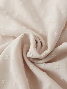 SHEIN فستان أمومة بلون المشمش بأكمام طويلة كاجوال عملي - لون مشمشي - مشاهدة 7