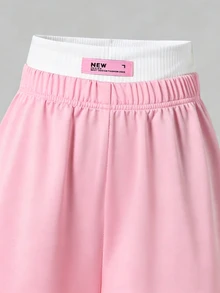 SHEIN 青少年女孩秋季穿搭上衣 2件/套圓領甜美輕便休閒 Y2K 修身短款長袖白色T恤與... - 彩色 - 查看 4