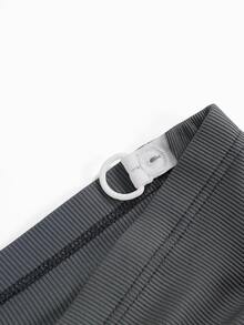 SHEIN Maternity Casual Sports Colorblock Striped Long Pants - Grey - View 8