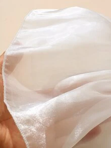 SHEIN 新生女嬰連身裙連同蝴蝶結髮帶 0-3個月 嬰兒攝影服裝 黃色 春夏秋季 - 白色 - 查看 6