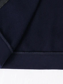 SHEIN 兒童青少年男孩休閒拼色保暖拉鍊立領運動衫，可單穿，適合秋冬返校季 - 彩色 - 查看 9