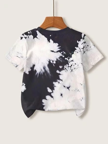 LOONEY TUNES X SHEIN Young Boy Cartoon & Letter Graphic Short Sleeve Tee - White - View 2