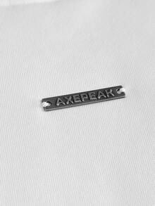 AXEPEAK 男士字母印花十字水鑽套頭運動衫 - 白色 - 查看 5