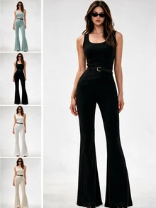 SHEIN Unity גופייה חלקה 4 חבילות - ריבוי צבעים - ראה 2