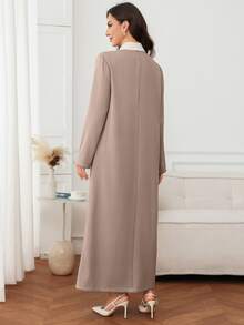 Yasmyna Abaya Arab Elegan untuk Wanita dengan Kancing Katak - MultiWarna - View 2