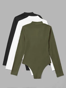 SHEIN Unity 3入組素色小高領連身背心 - 彩色 - 查看 6