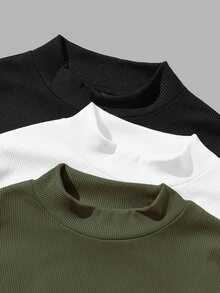 SHEIN Unity 3入組素色小高領連身背心 - 彩色 - 查看 9