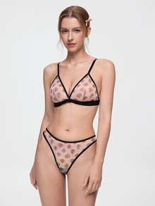 Bonmuse 1 Set Women's Printed Comfortable Lingerie Set - Multicolor - View 3