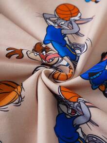 LOONEY TUNES X SHEIN Young Boys Crew Neck Short Sleeve Cute Cartoon Print Summer T-Shirt Set - Multicolor - View 6