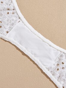 Lullawish Bohemian Knit Jacquard Casual Women's Lingerie Set - White - View 6