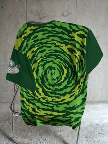 Rick and Morty X SHEIN 男士卡通與字母圖案短袖T恤 - 白色 - 查看 2