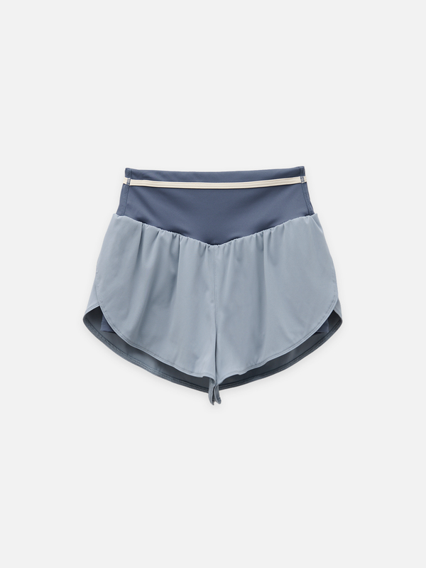 Nöista Part Of A Set Lightweight Shorts With A Wide Contrast Waistband Curved Overlay Panels Contrast Piping Fall/Winter Activewear Gym Barre Yoga Pilates