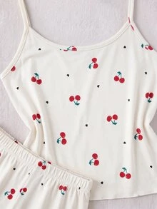 SHEIN Set Piyama 3 Potong Motif Polkadot & Kartun untuk Anak Perempuan Remaja - MultiWarna - View 8