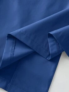 EMERY ROSE Plus Size Casual & Commuting Minimalist Solid Color Blazers Fall Cloth For Women Autumn - Royal Blue - View 8