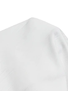 SHEIN EZwear Solid Button Front Cape Shirt - White - View 11