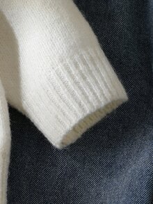 SHEIN 女嬰秋冬白色長袖針織毛衣，適合返校穿著，舒適柔軟，聖誕節慶日常必備 - 白色 - 查看 8