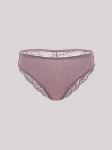 Hourtrue 3pcs/Set Solid Color Lace Patchwork Hollow Out Spaghetti Strap Sexy & Romantic Ladies Underwear - Multicolor - View 14