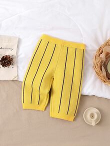 SHEIN Baby Boy Fall Winter Striped Color Block Sweater Pants , Back To School, Cozy Soft, Festival Christmas - Black - View 7