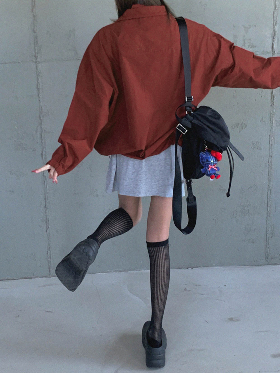Women's Solid Color Long Sleeve Zipper Design Casual Loose Jacket Fall