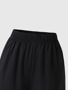SHEIN 青少年女孩秋季穿搭，清新奶油黃條紋襯衫配對比白色領口設計，精緻馬匹刺繡，展現青春活力 - 彩色 - 查看 4