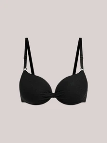 Veilyse 3pcs/Set Women's Comfortable Colorful Wireless Cotton Soft Cup Push Up Bra Set, Suitable For Small Bust - Multicolor - View 8