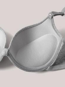 Veilyse 3pcs/Set Women's Comfortable Colorful Wireless Cotton Soft Cup Push Up Bra Set, Suitable For Small Bust - Multicolor - View 4
