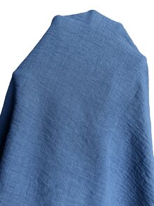 Rosumi Plus Size Minimalist Pocket Single-Breasted Vacation Dress Fall - Dusty Blue - View 12