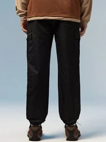 Caldwick Men's New Spring/Autumn Workwear Long Pants, Multi-Pocket Loose Casual Minimalist Versatile Japanese Style Joggers, Runs Small, Recommend Ordering One Size Up - Black - View 3
