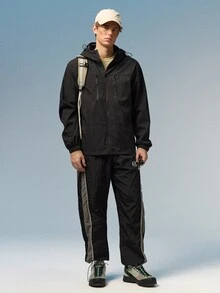 Caldwick Jaket Kasual Pria, Olahraga Luar Ruangan, Ringan - Hitam - View 3