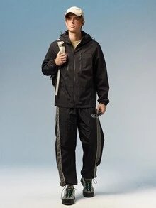 Caldwick Jaket Kasual Pria, Olahraga Luar Ruangan, Ringan - Hitam - View 9