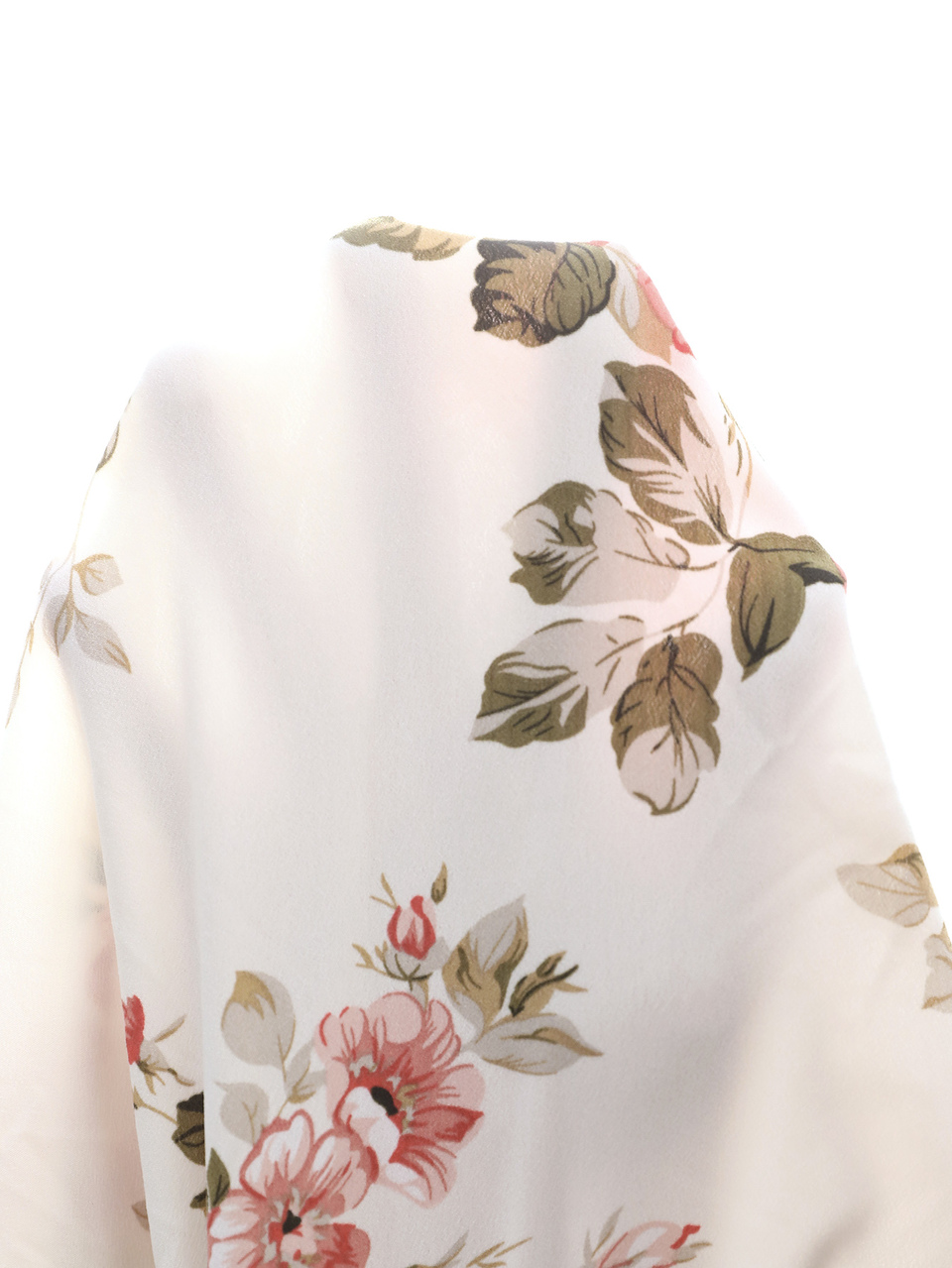 Women's Plus Size Floral Print Cinched Waist Blouse Autumn Work Brunch Evening Formal Outfits White Elegant Decent Shirt