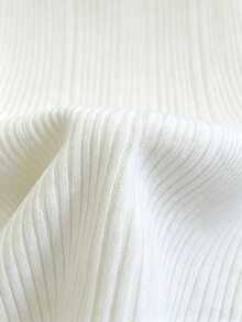 Modelyn Solid Button Front Sweater Vest - White - View 1