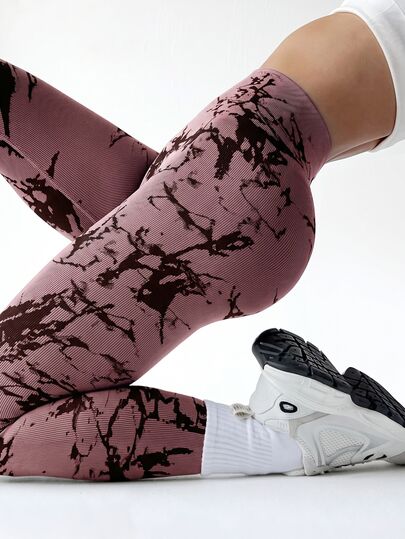 SHEIN Core Rhythm Women's Seamless High Waist Butt Lifting Ruched Leggings, Suitable For Yoga, Workout, Running