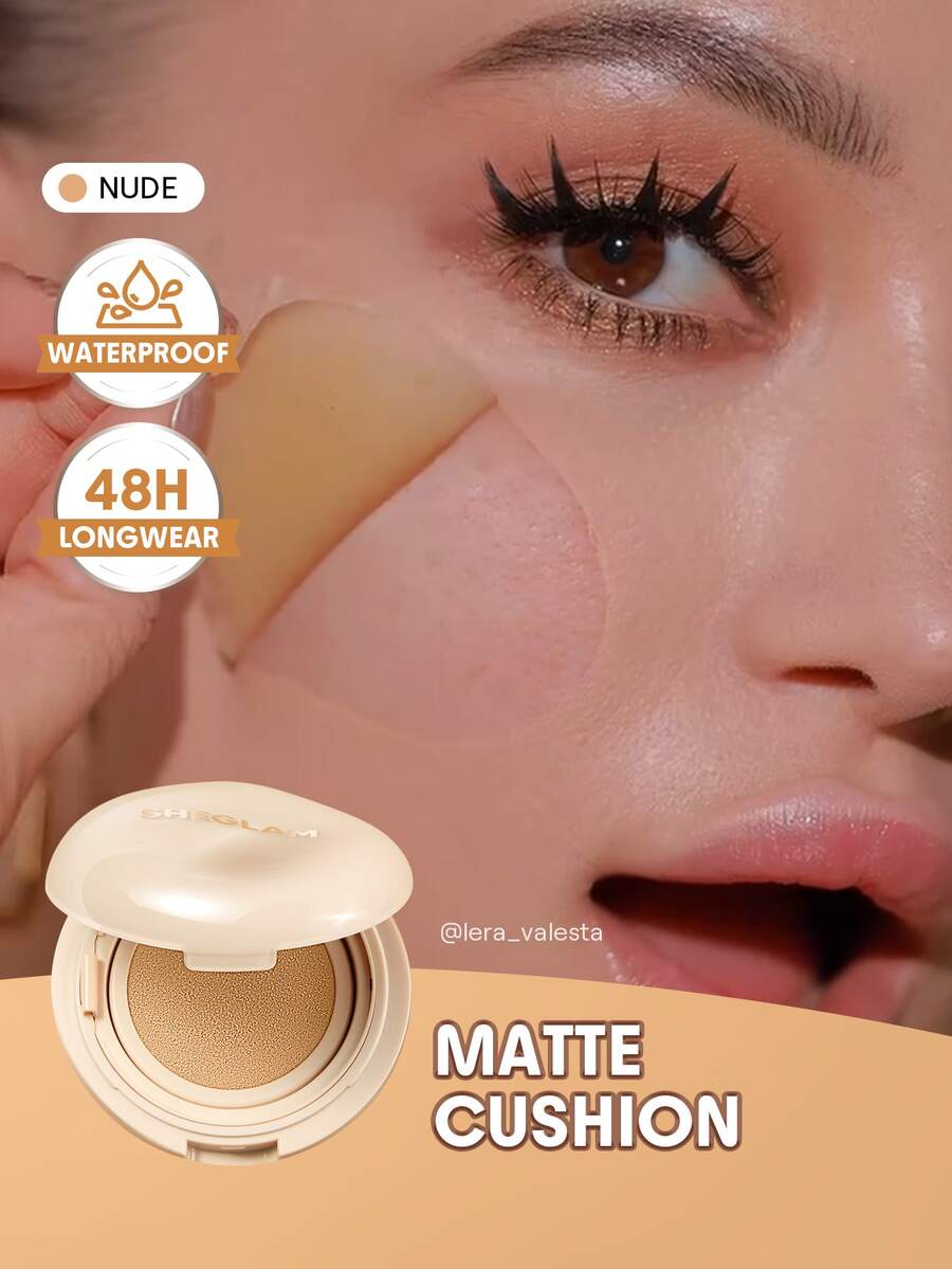SHEGLAM Lock & Go Long-Lasting 氣墊粉餅-Nude 品牌美妝化妝品 適合女士與女孩 - 裸色 - 查看 1