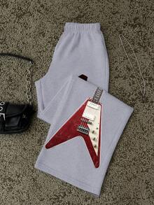 Attitoon Pantalón de chándal con gráfico de guitarra & letras - Multicolor - Ver 4