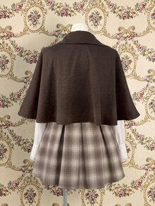Sweetra Plus Size Fashion Vintage Elegant Button Shawl Collar Jacket Dinner Office Formal Brown Autumn Fall - Brown - View 2
