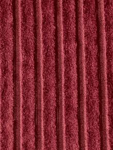 SHEIN Women's Solid Color Patchwork Ruffle Zipper Front Flare Sleeve Fitted Elegant Mid-Length Dress - Burgundy - View 6
