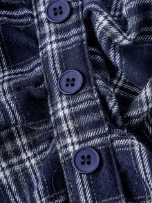 SHEIN MOD Women's Vintage Fashion Plaid Strap Vacation Dress - Navy Blue - View 8