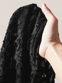 SHEIN ICON 女式性感低胸做旧面料连帽紧身迷你连衣裙 - 黑色 - 查看 9