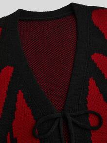 Sweetra Baju Terusan Wanita Ukuran Besar Motif Kelelawar Gothic Gelap Halloween dengan Bagian Depan Berbentuk Kupu-kupu, Tema Vampir Vintage, Cocok untuk Pakaian Musim Gugur/Dingin - Merah - View 7