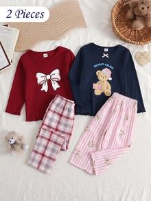 SHEIN Genkimix Kids 女童（小）家居服 - 彩色 - 查看 1