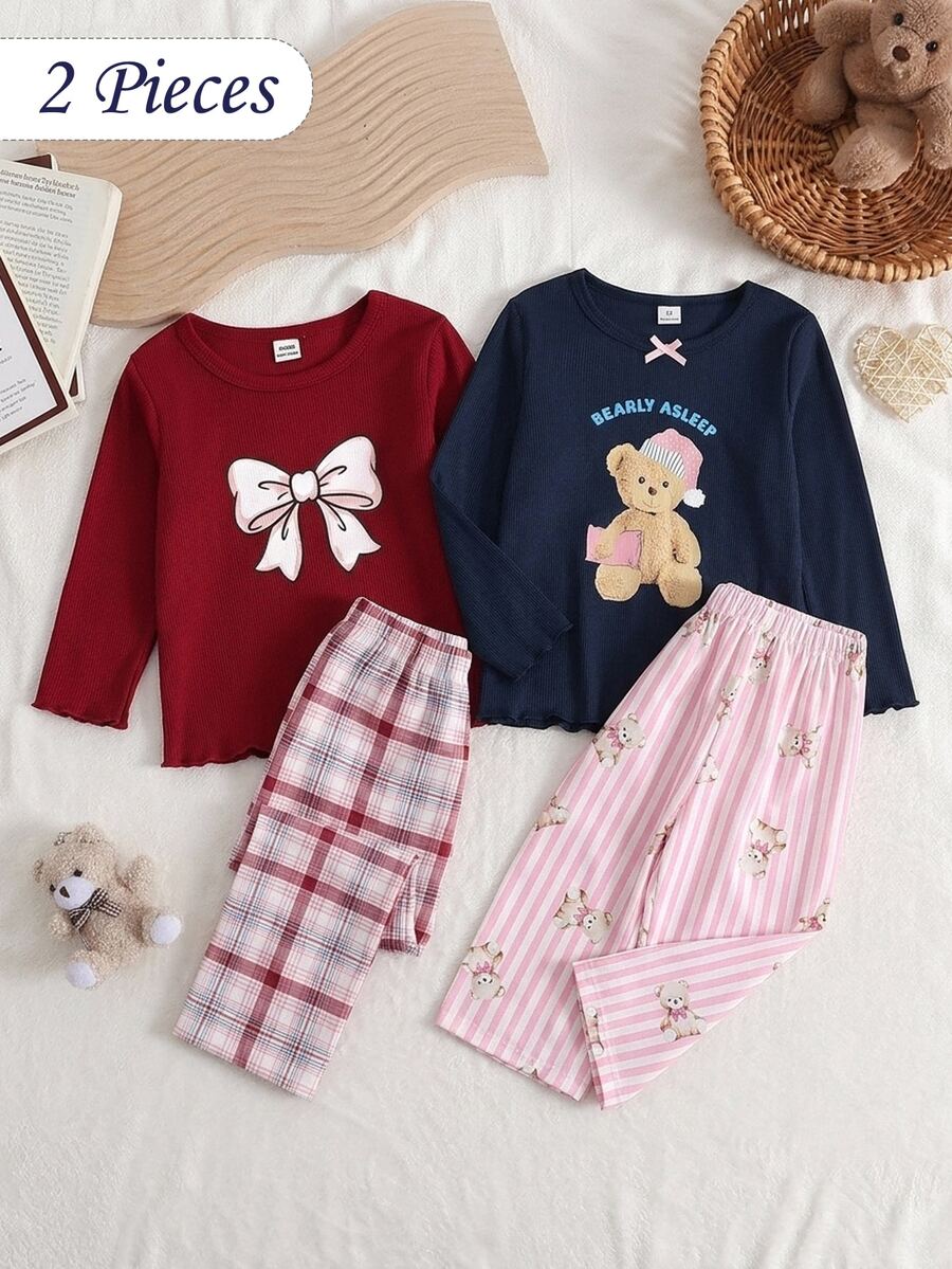 SHEIN Genkimix Kids 女童(小)家居服 - 彩色 - 查看 1