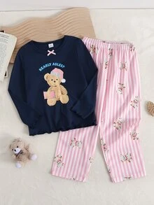 SHEIN Genkimix Kids 女童（小）家居服 - 彩色 - 查看 3